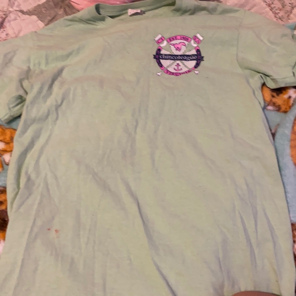 Old t shirt, from the beach. Mint color